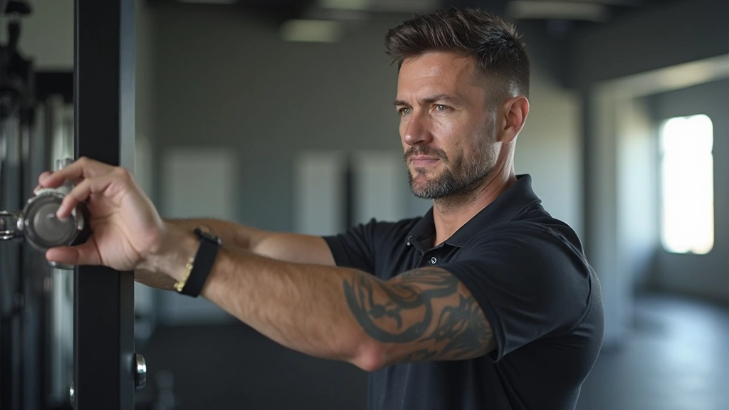 مدرب رياضي محترف يقود جلسة تدريب في صالة حديثة