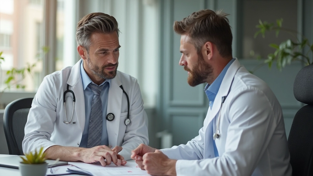 متخصص تغذية رياضية يستعرض خطة غذائية مع رياضي محترف